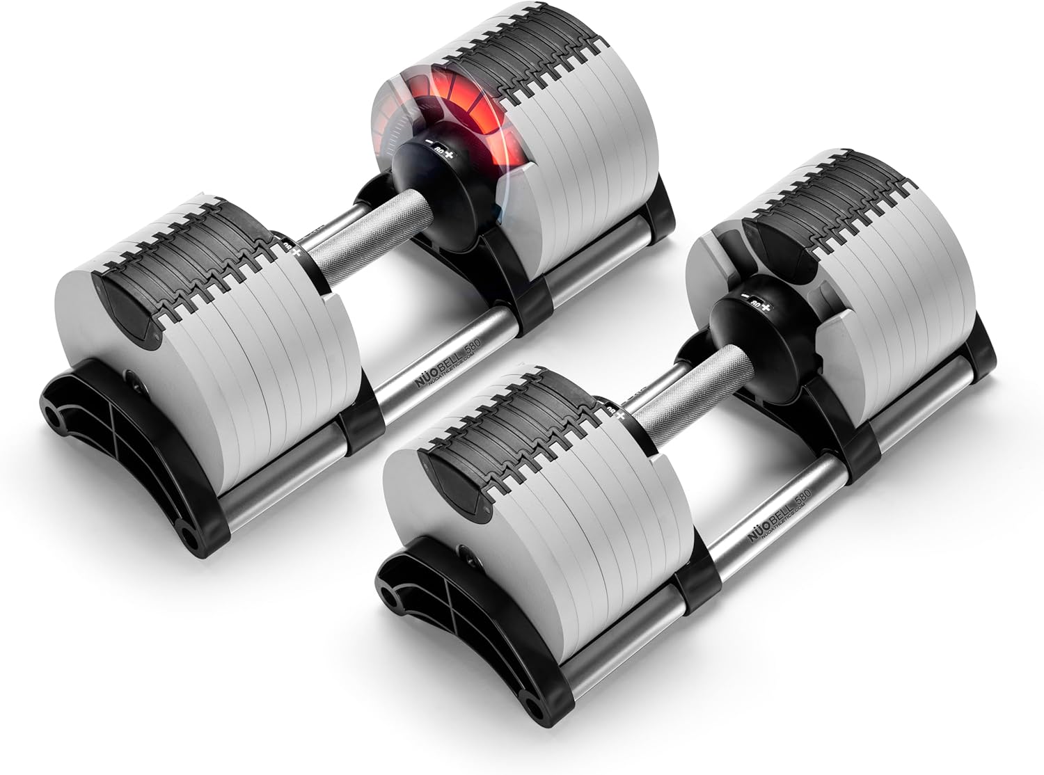 SMRTFT SMRTFT NÜOBELL 80 lb Adjustable Dumbbells Ash Pair